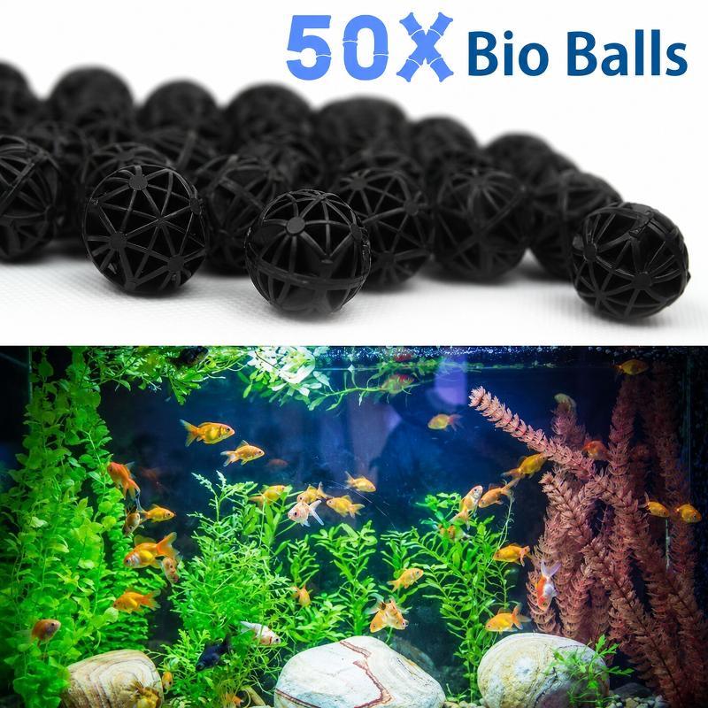Aquarium Fish Accessories - 50 قطعة من كرات الفلتر البيولوجي