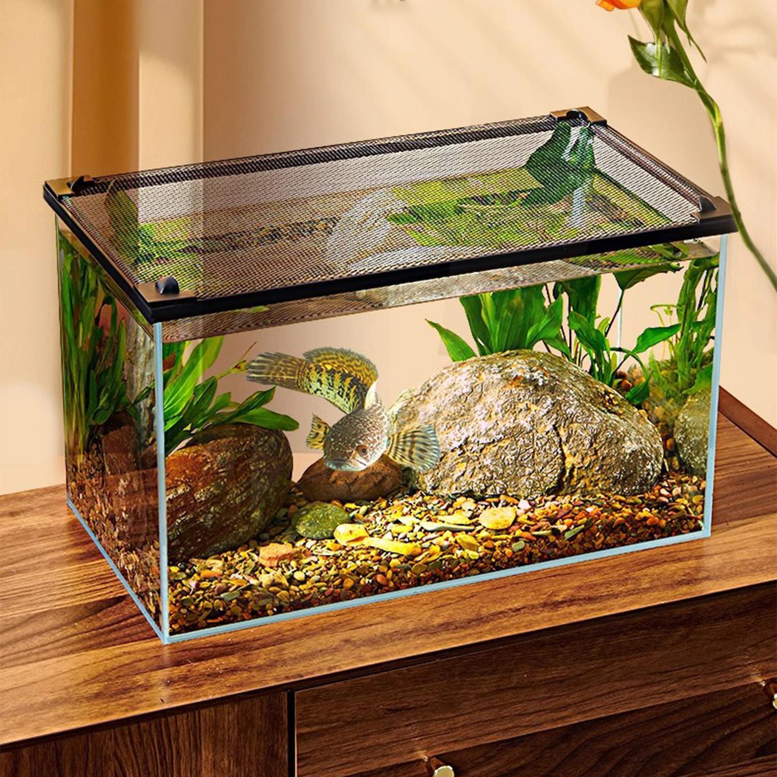 Aquarium Fish Jump Guard - غطاء شبكي مغناطيسي متين مضاد للقفز