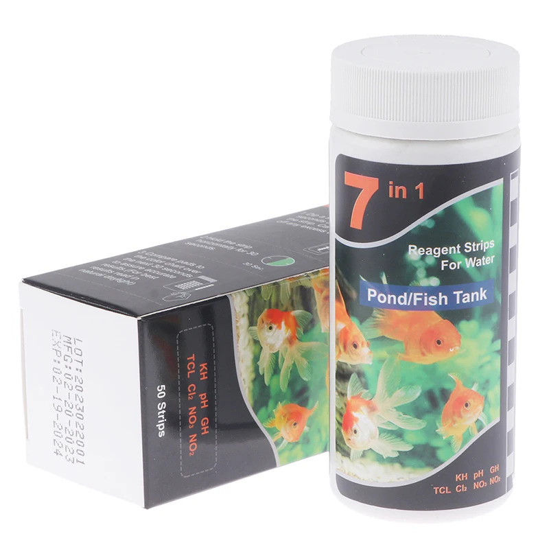 Aquarium Fish In Pond - شريط اختبار PH 7 في 1،