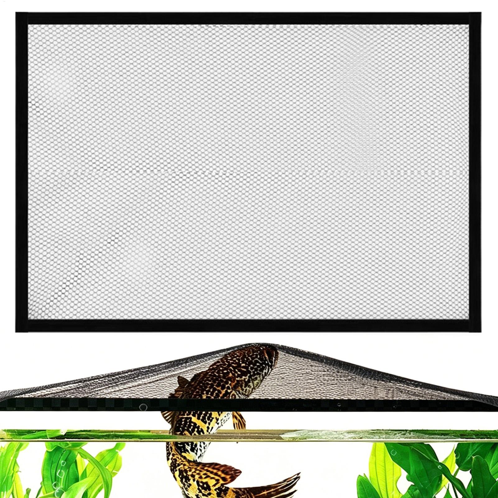 Aquarium Fish Jump Guard - غطاء شبكي لحوض السمك مضاد للقفز،