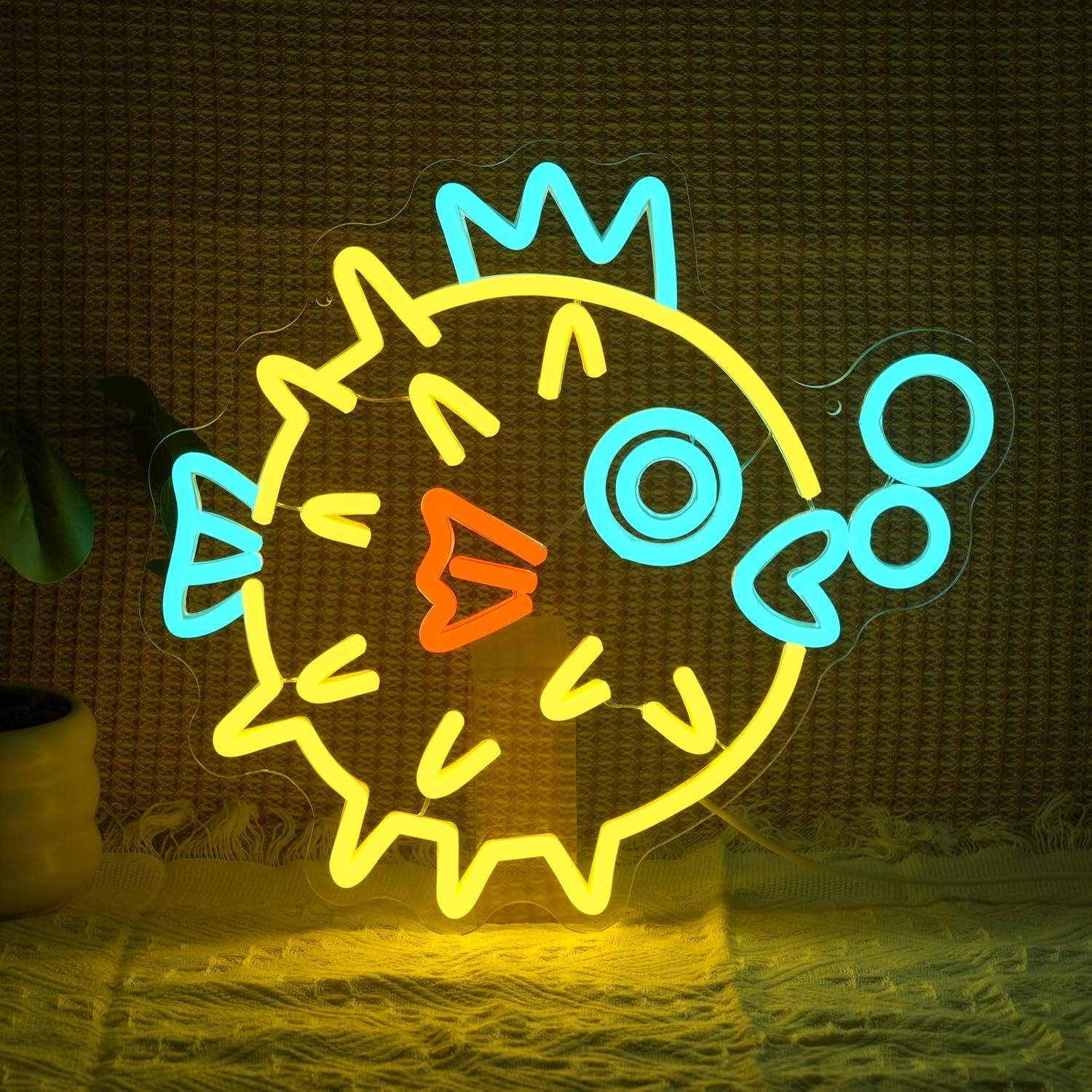 لافتة نيون على شكل سمكة منفوخة - مراجعة Aquarium Fish Restaurant وسعره
