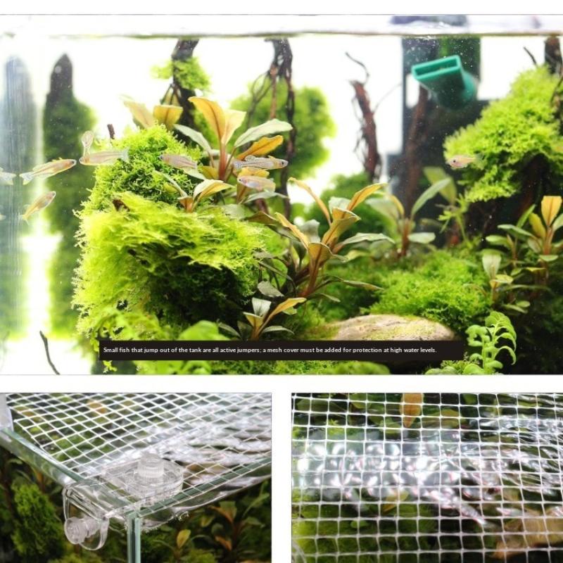 (BF06) قطعة واحدة شبكة حوض الس - مراجعة Aquarium Fish Jump Guard وسعره