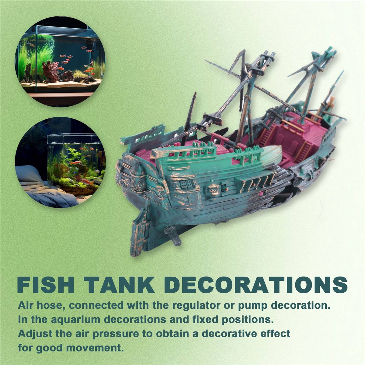 【ABFS】مجموعة زينة كبيرة على شك - مراجعة Aquarium Fish Accessories وسعره