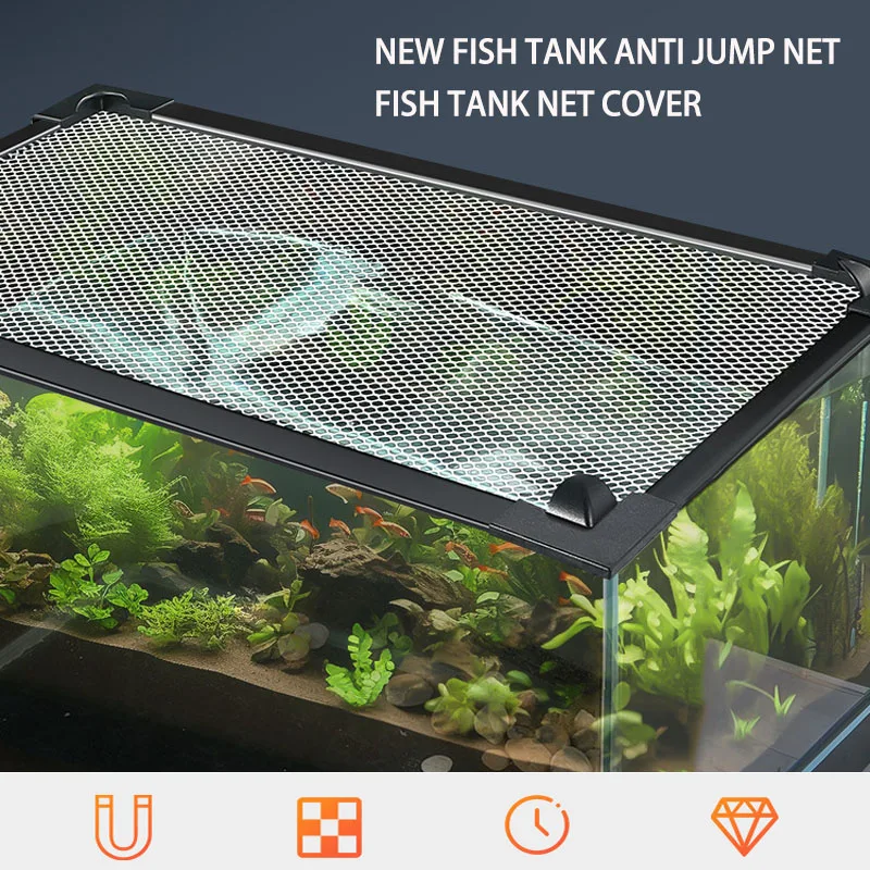 حوض السمك مكافحة القفز صافي ال - مراجعة Aquarium Fish Jump Guard وسعره