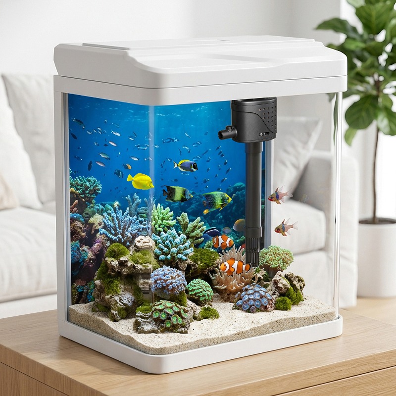 حوض أسماك زجاجي، جهاز متكامل ل - مراجعة Aquarium Fish No Need Oxygen وسعره