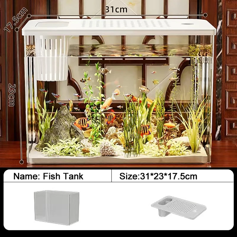 PET + ABS خزان الأسماك جديد شف - مراجعة Aquarium Fish For Beginners وسعره