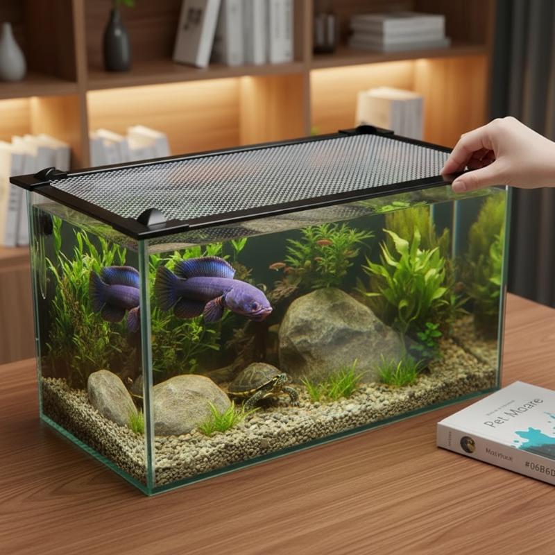 غطاء شبكي مغناطيسي مضاد للقفز  - مراجعة Aquarium Fish Jump Guard وسعره